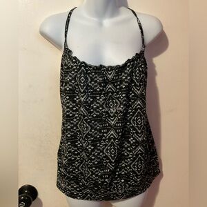 Weavers Black and White Patterned Women's tank Top size L